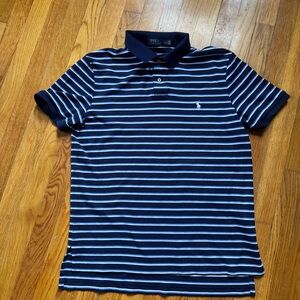 Polo by Ralph Lauren Blue and White Striped Shirt